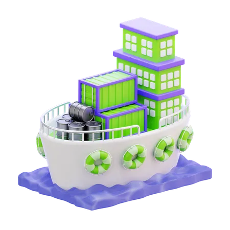 CARGO SHIP  3D Icon