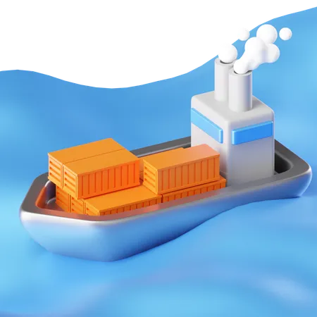 Cargo Ship  3D Icon