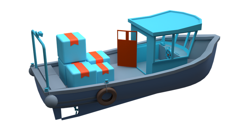 Cargo Ship  3D Icon