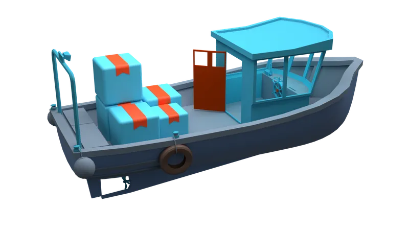 Cargo Ship  3D Icon