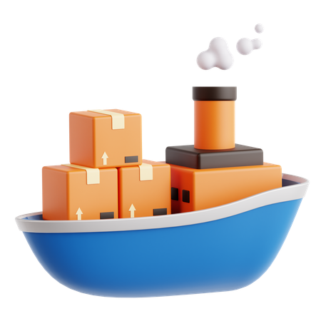 Cargo Ship  3D Icon