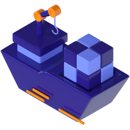 Cargo Ship  3D Icon