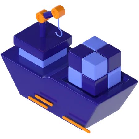 Cargo Ship  3D Icon