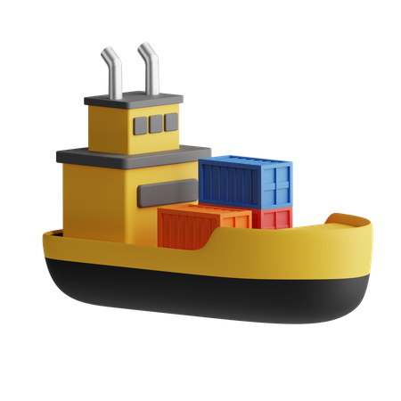 Cargo Ship  3D Icon