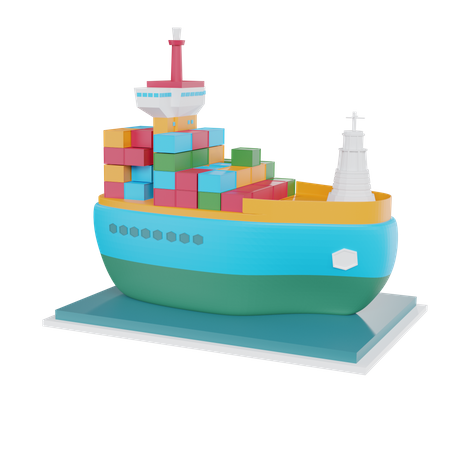 Cargo Ship  3D Icon