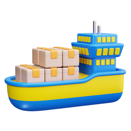 Cargo Ship  3D Icon