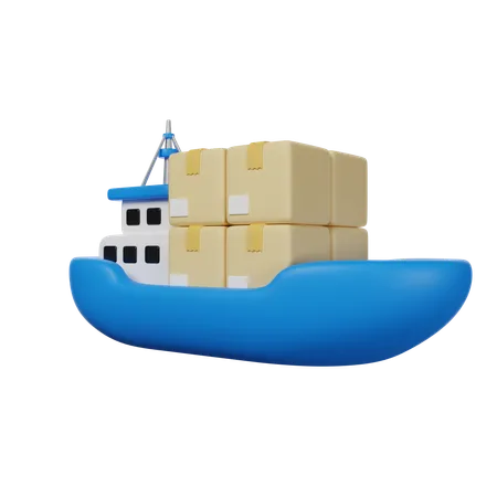 Cargo Ship  3D Icon