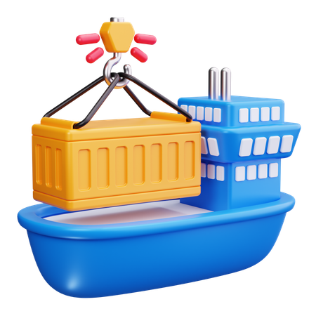 Cargo Ship  3D Icon