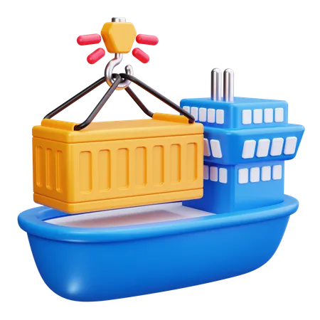 Cargo Ship  3D Icon