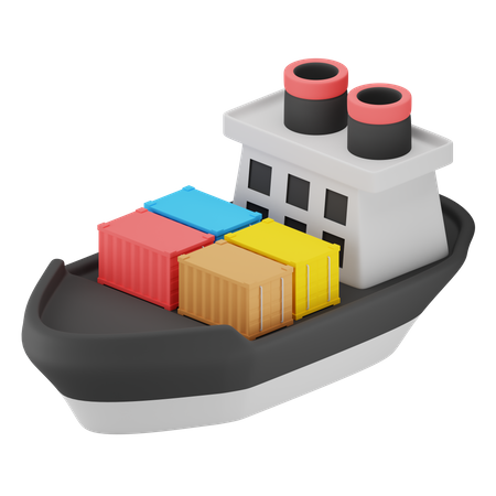 Cargo Ship  3D Icon