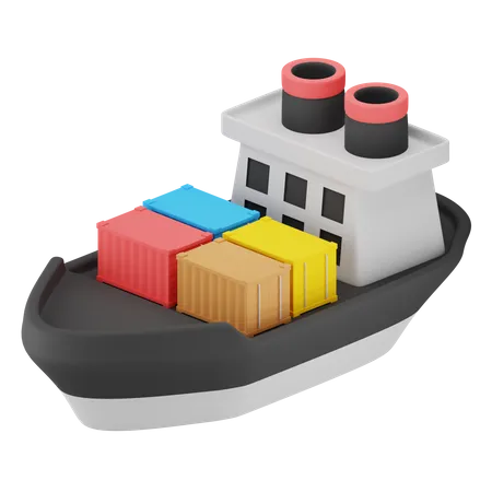 Cargo Ship  3D Icon