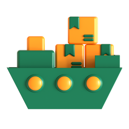 Cargo Ship  3D Icon