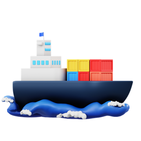 Cargo Ship  3D Icon