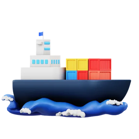 Cargo Ship  3D Icon