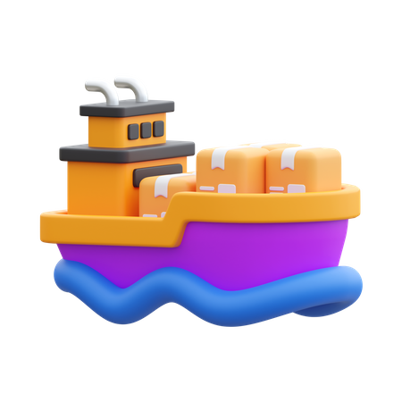 Cargo Ship  3D Icon