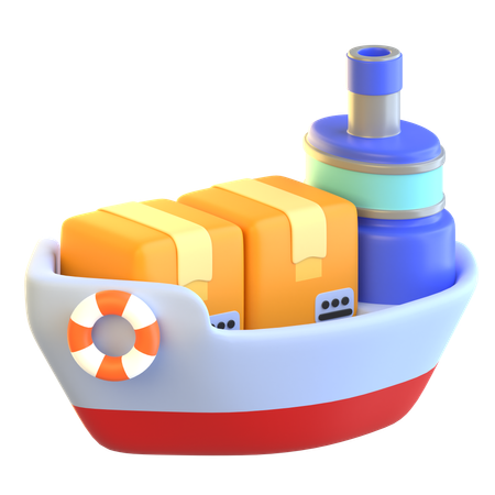 Cargo Ship  3D Icon