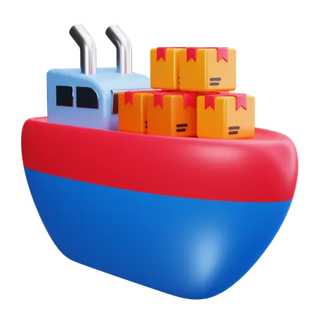 Cargo Ship  3D Icon