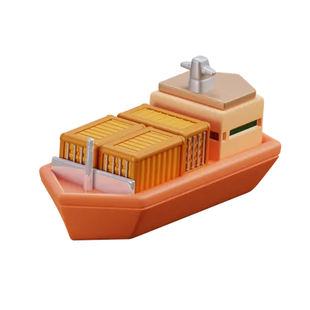 Cargo Ship  3D Icon