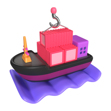 Cargo Ship  3D Icon