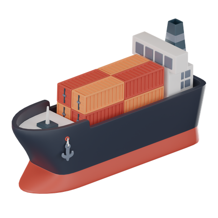 Cargo Ship  3D Icon