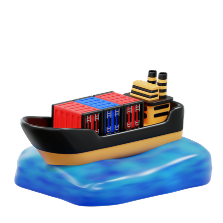 Cargo Ship  3D Icon
