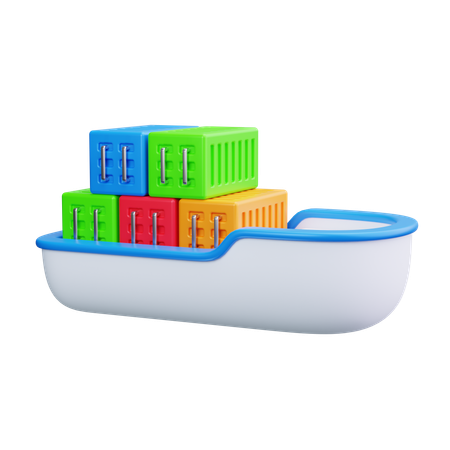 Cargo Ship  3D Icon