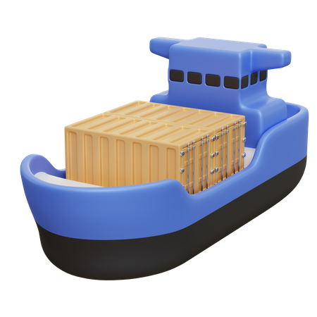 Cargo Ship  3D Icon