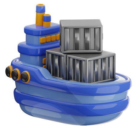 Cargo Ship  3D Icon