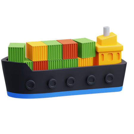 Cargo Ship  3D Icon