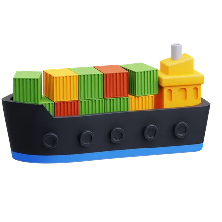 Cargo Ship  3D Icon