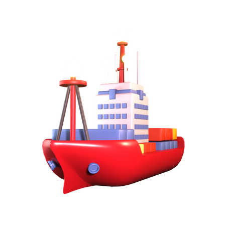 Cargo Ship  3D Icon