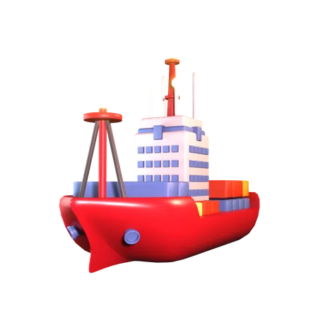 Cargo Ship  3D Icon