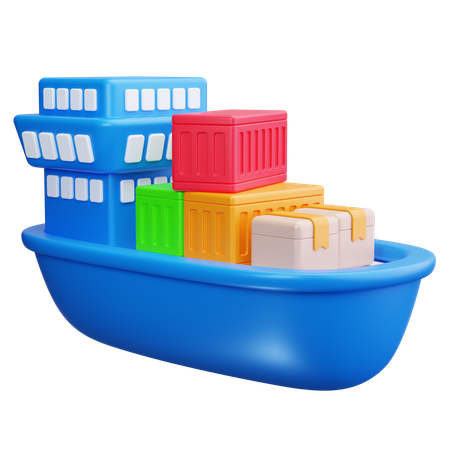 Cargo Ship  3D Icon