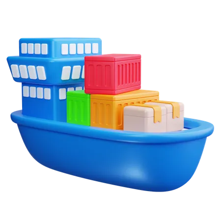 Cargo Ship  3D Icon