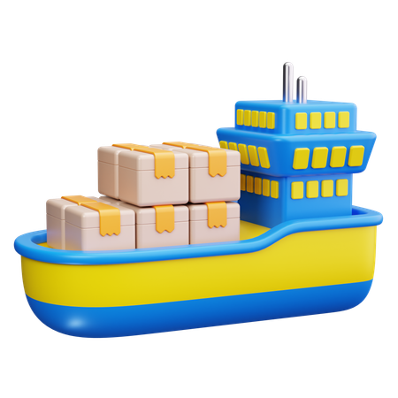 Cargo Ship  3D Icon