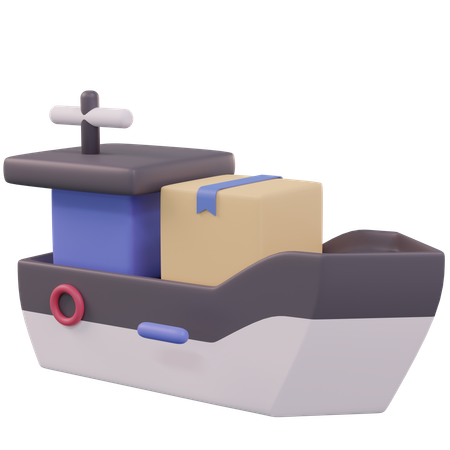 Cargo Ship  3D Icon