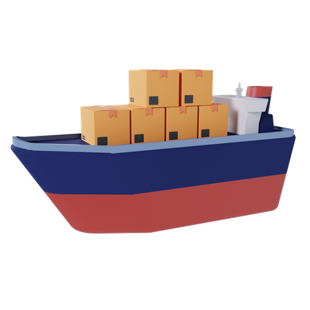 Cargo Ship  3D Icon