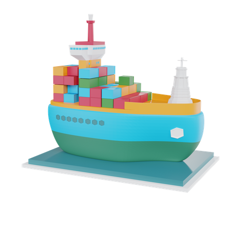 Cargo Ship  3D Icon
