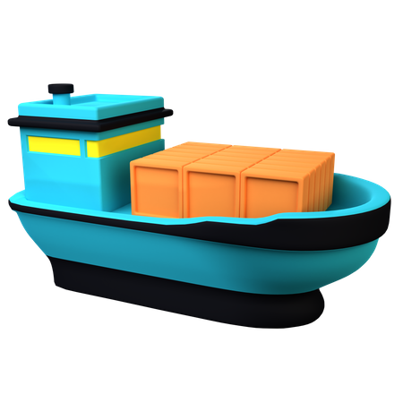 Cargo Ship  3D Icon