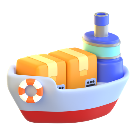 Cargo Ship  3D Icon