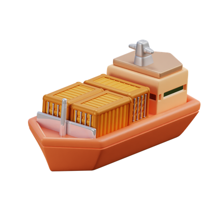 Cargo Ship  3D Icon