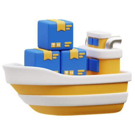 Cargo Ship  3D Icon