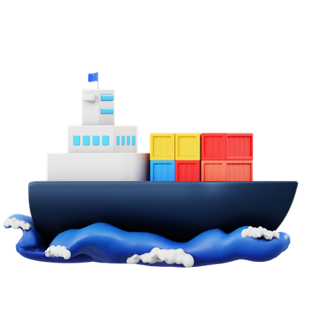 Cargo Ship  3D Icon