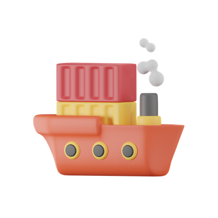 Cargo Ship  3D Icon