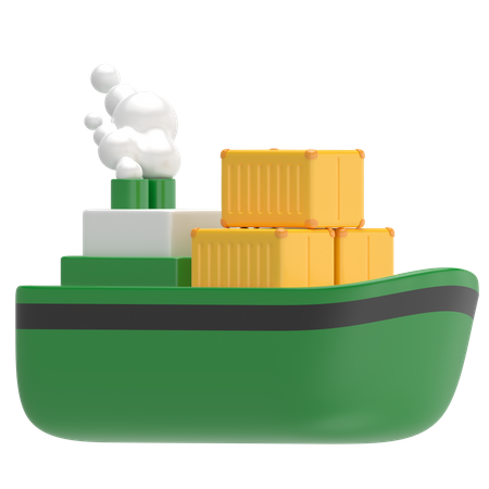 貨物船  3D Icon