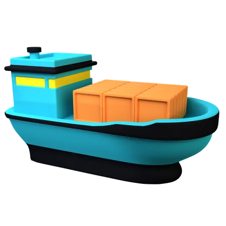 Cargo Ship  3D Icon