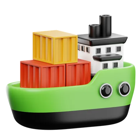 Cargo Ship Delivery  3D Icon