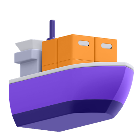 Cargo Ship Delivery  3D Icon