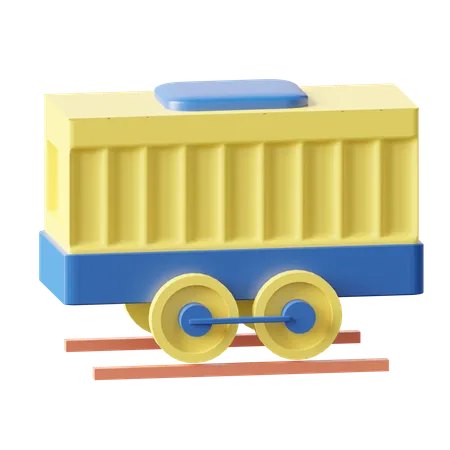 Cargo Train Container  3D Icon