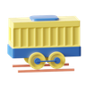 train container 3d logo